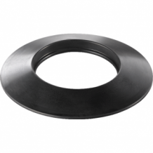 Rozet tbv pelletkachel buis zwart 100mm